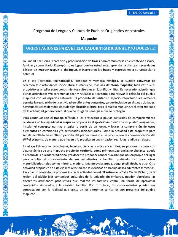 Orientaciones para el educador tradicional y/o docente