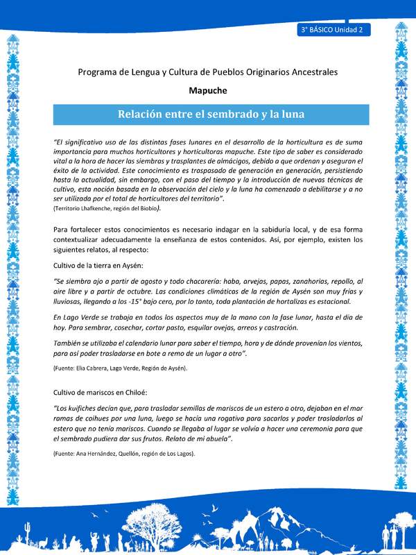 Relación entre el sembrado y la luna