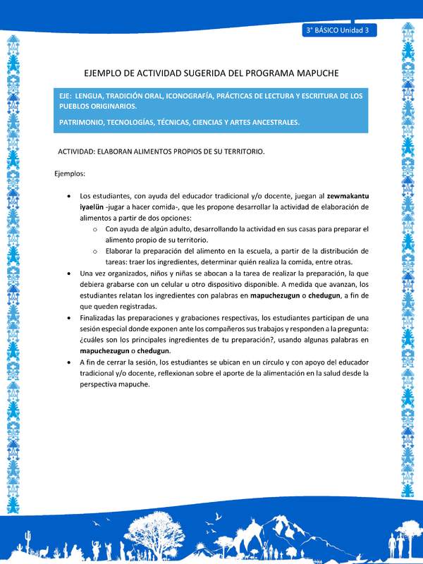 Elaboran alimentos propios de su territorio