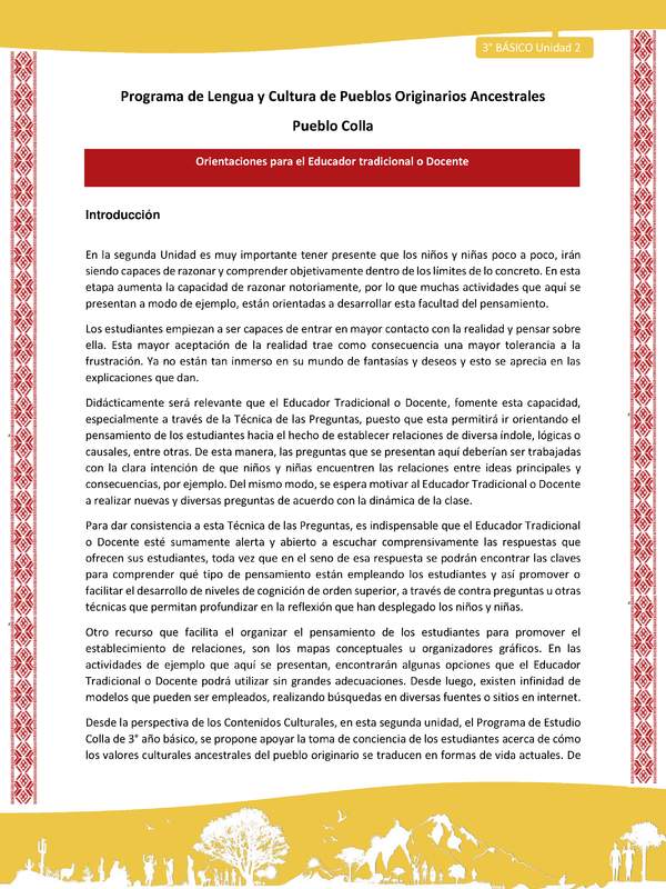 Orientaciones al docente - LC03 - Colla - U02 - Introducción