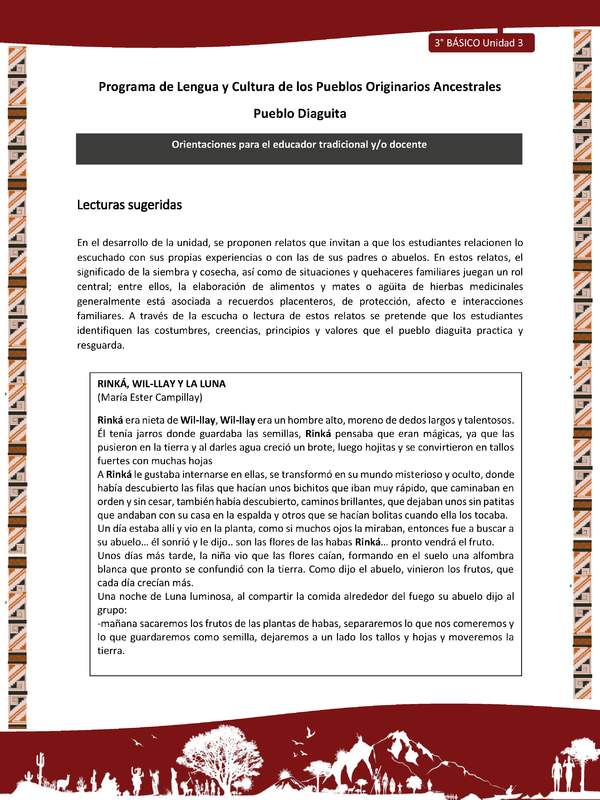02-Orientaciones al docente - LC03 - DIA - U03 - Lecturas sugeridas