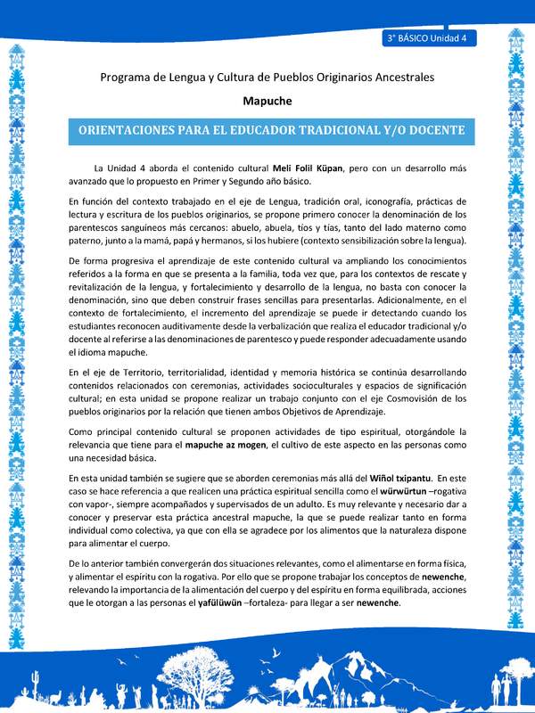 Orientaciones para el educador tradicional y/o docente