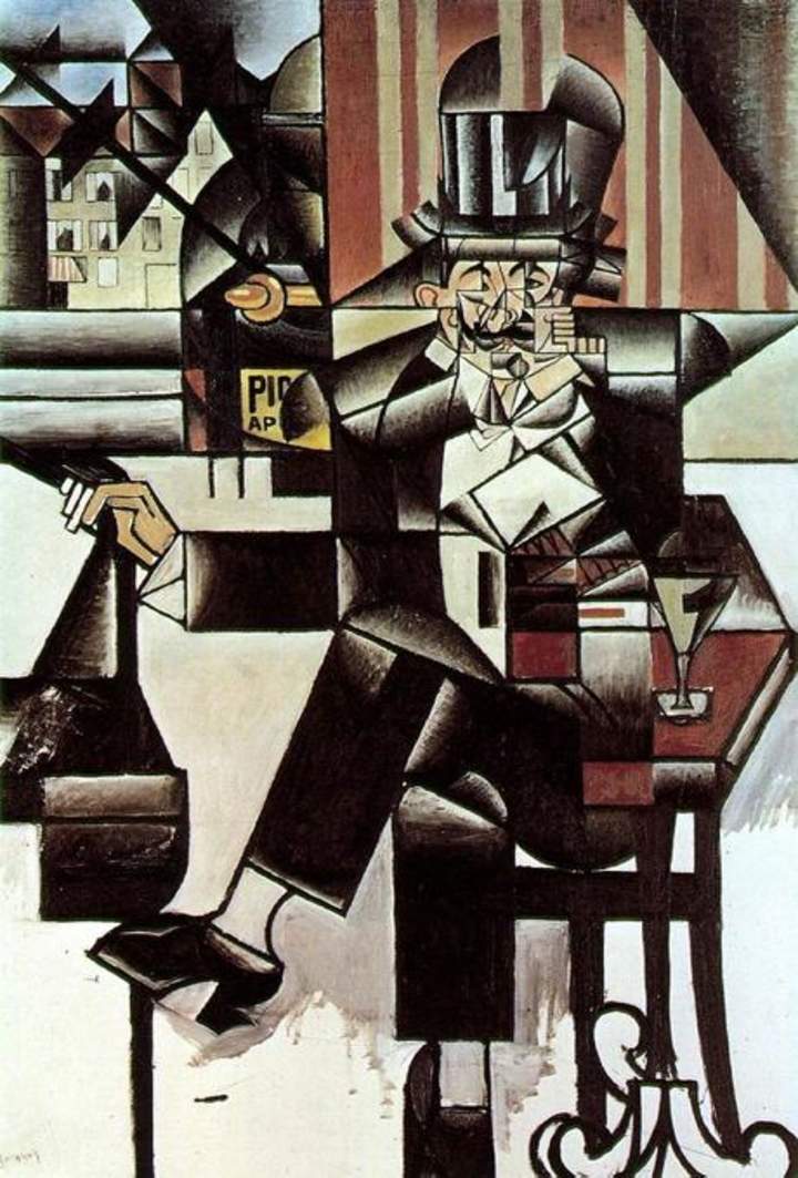 Hombre en el café de Juan Gris