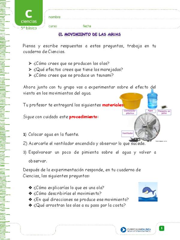 El movimiento de las aguas