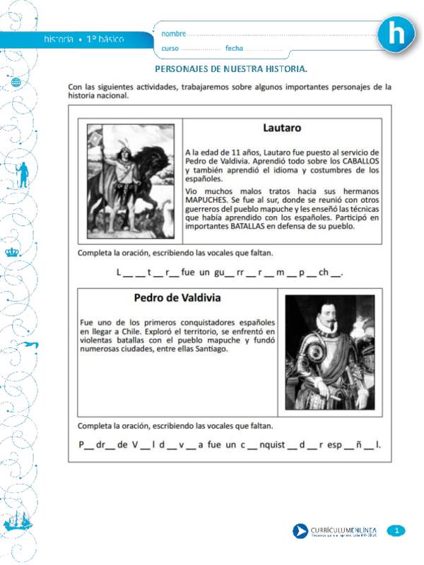Personajes de nuestra historia