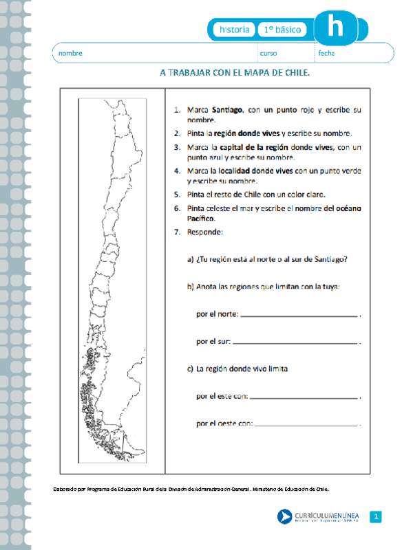 A trabajar con el mapa de Chile