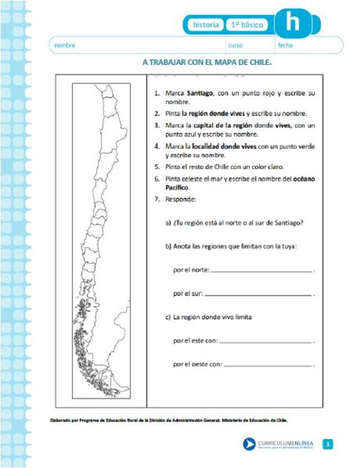 A trabajar con el mapa de Chile