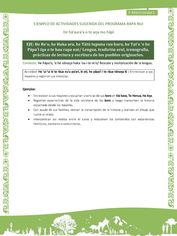 Entrevistan a sus mayores y registran sus vivencias