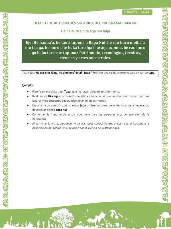 Realizan una salida a terreno para visitar un tupa