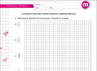 Fracciones propias, impropias y números mixtos (I)