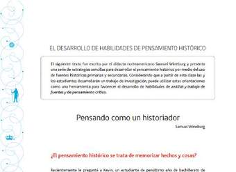 El desarrollo del pensamiento histórico