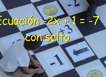 Ecuación -2x + 1 = 7 con salto
