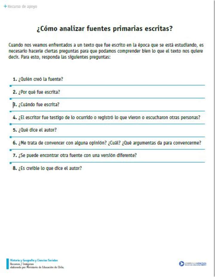 ¿Cómo analizar fuentes primarias escritas?