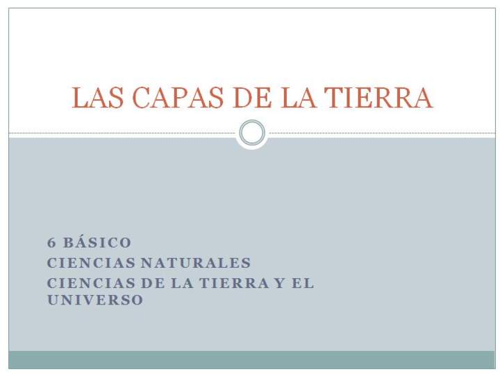 Las capas de la tierra