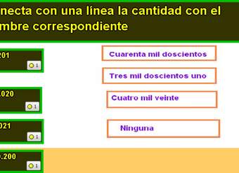 Asociar números escritos en palabras y con símbolos