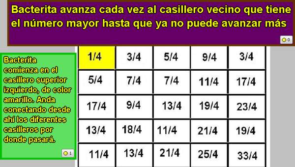 Bacterita compara fracciones de igual denominador (II)