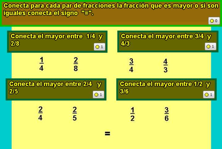 Comparar fracciones (I)