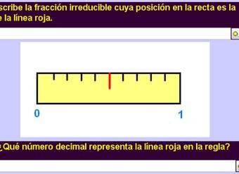 Fracciones y decimales en la recta numérica (I)