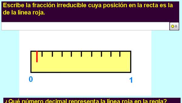 Fracciones y decimales en la recta numérica (VII)