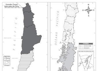 Mapa zonas naturales de Chile