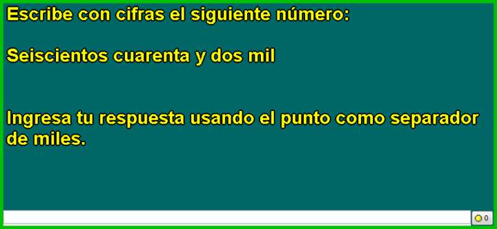 Escribir número con dígitos (I)