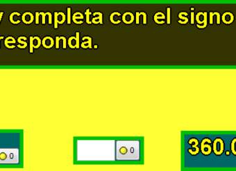 Comparar y ordenar números (V)