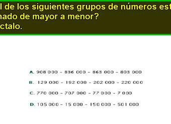 Comparar y ordenar números (VI)