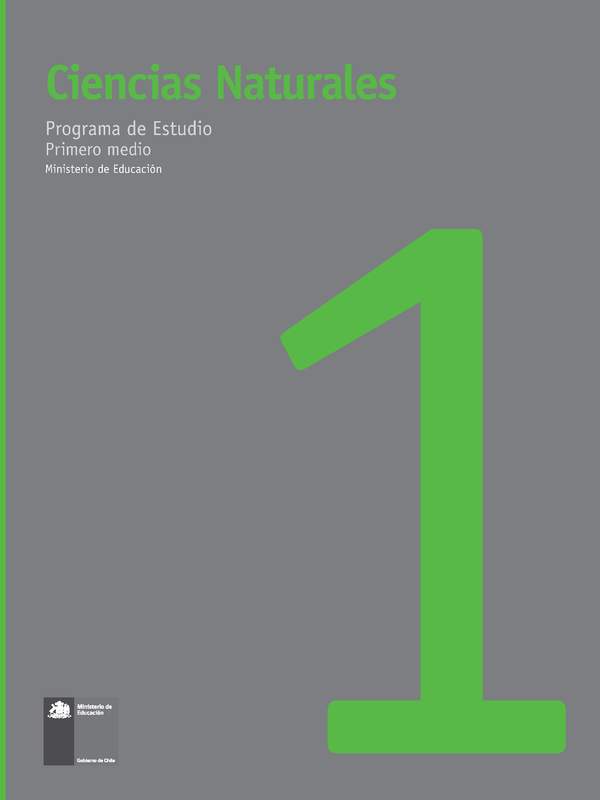 Programa de Estudio Ciencias Naturales 1° Medio