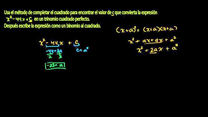 Ejemplo 1 Completando el cuadrado