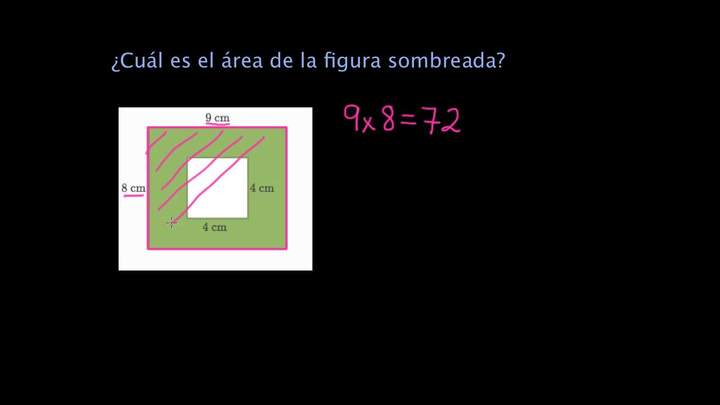 Descomponer figuras para encontrar el área: resta | Khan Academy en Español