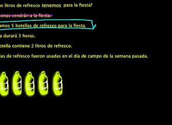 Litros de refresco para la fiesta