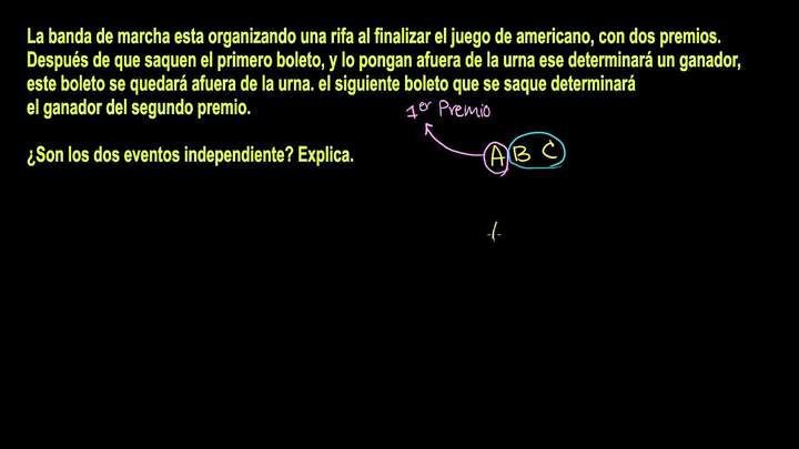 Es un evento dependiente o independiente - Ejemplo