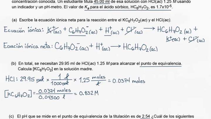 2015 Respuesta libre AP Química 3 d | Química | Khan Academy en Español