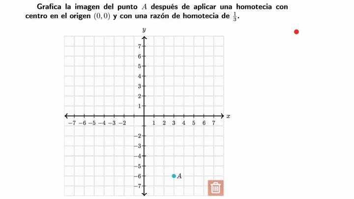 Ejemplo de cómo aplicar una homotecia a un punto | Khan Academy en Español