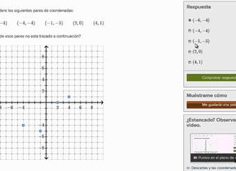 Puntos en el plano de coordenadas