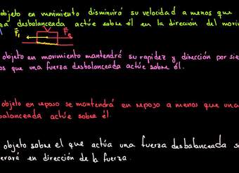 Fuerzas desbalanceadas y movimiento Fuerzas desbalanceadas y movimiento
