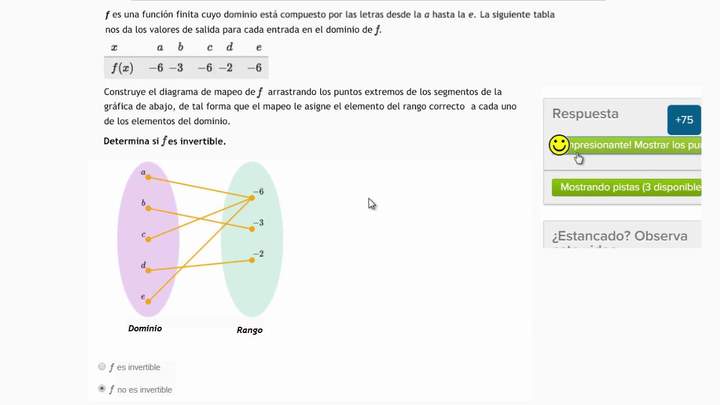 Determinar si una función es invertible | Álgebra II | Khan Academy en Español