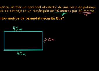 Problema sobre perímetro: pista de patinaje | Khan Academy en Español