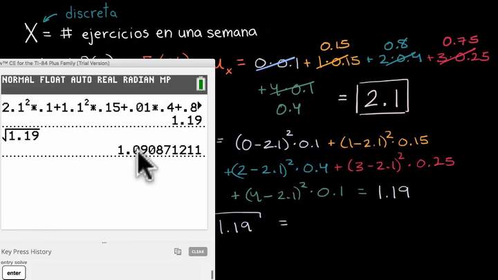 Varianza y desviación estándar de una variable aleatoria discreta | Khan Academy en Español