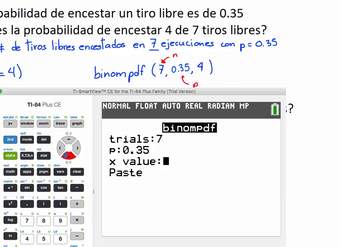 Funciones binompdf y binomcdf de la calculadora gráfica TI-84 | Khan Academy en Español
