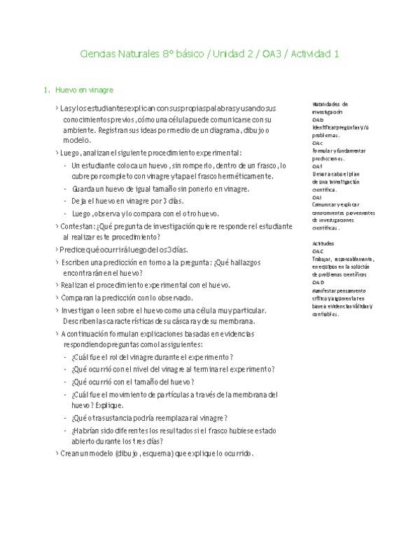 Ciencias Naturales 8° básico-Unidad 2-OA3-Actividad 1