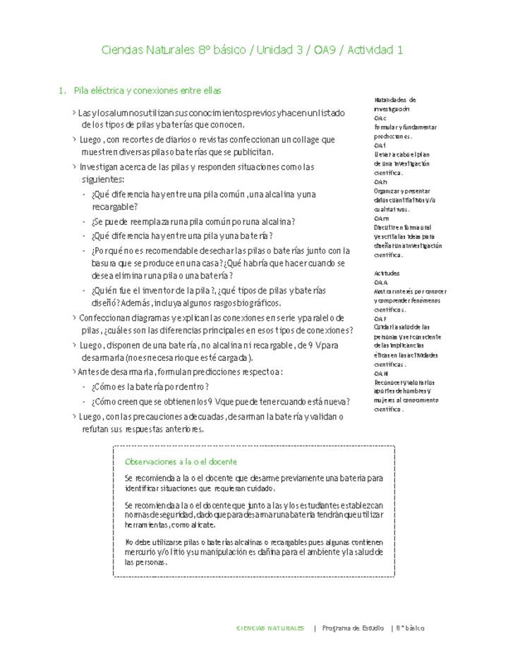 Ciencias Naturales 8° básico-Unidad 3-OA9-Actividad 1