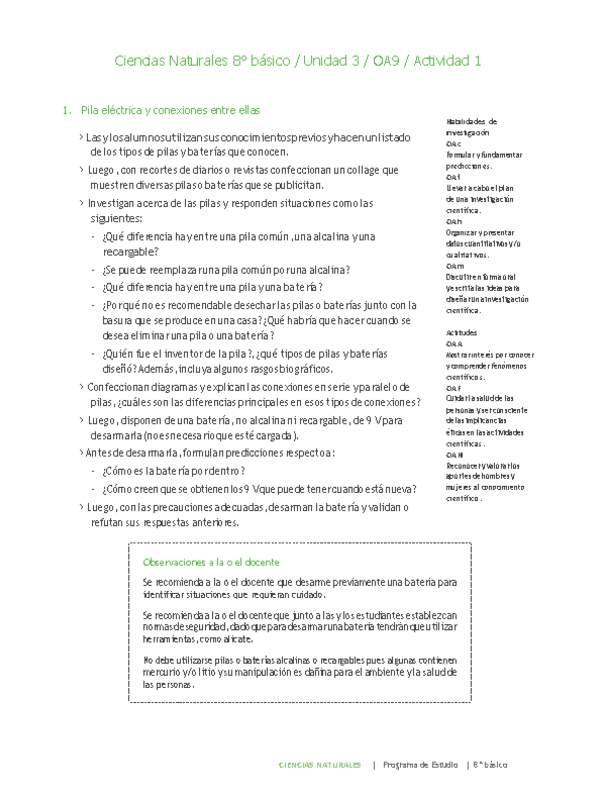 Ciencias Naturales 8° básico-Unidad 3-OA9-Actividad 1