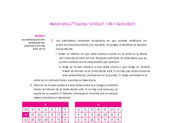Matemática 7° básico -Unidad 1-OA 1-Actividad 3