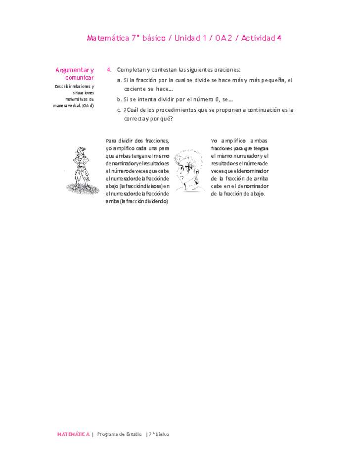 Matemática 7° básico -Unidad 1-OA 2-Actividad 4