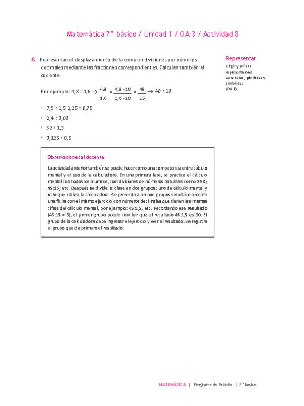 Matemática 7° básico -Unidad 1-OA 3-Actividad 8