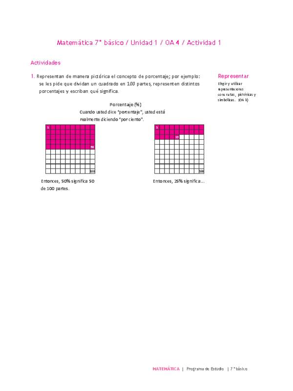 Matemática 7° básico -Unidad 1-OA 4-Actividad 1