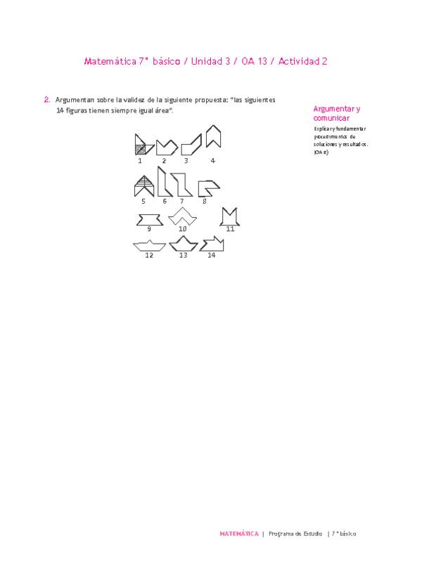 Matemática 7° básico -Unidad 3-OA 13-Actividad 2