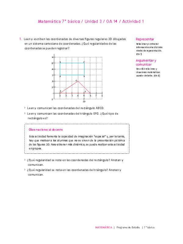 Matemática 7° básico -Unidad 3-OA 14-Actividad 1