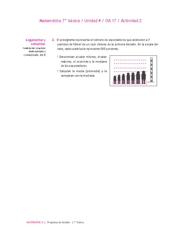 Matemática 7° básico -Unidad 4-OA 17-Actividad 2
